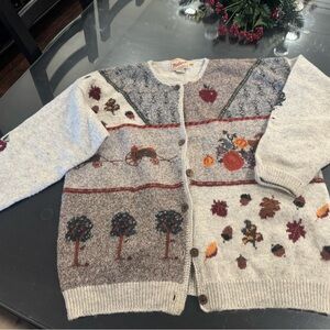 Woolrich Gray and Brown Knit Sweater